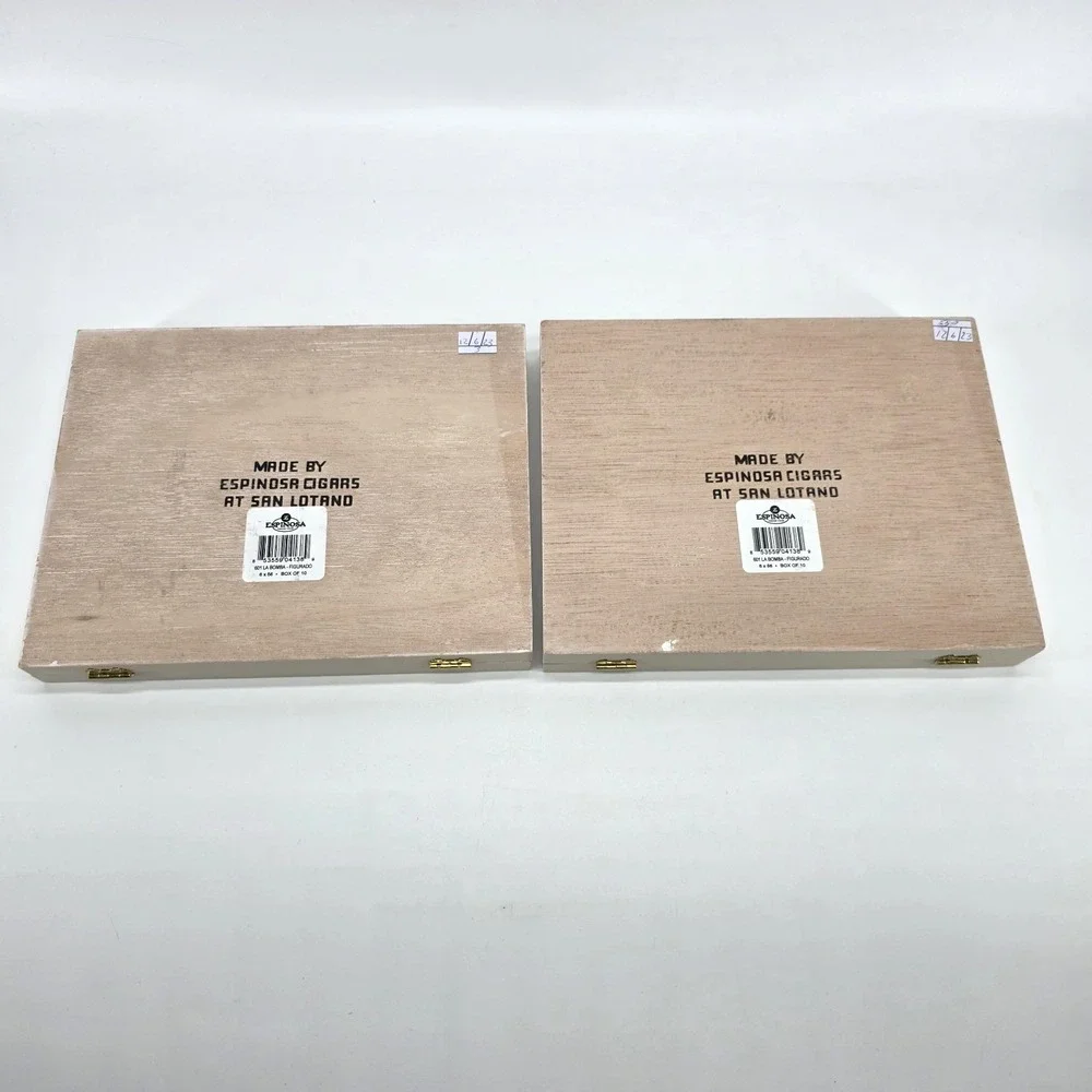 Lot of 2 Espinosa Cigars 601 La Bomba War Head Empty Cigar Boxes Limited Edition